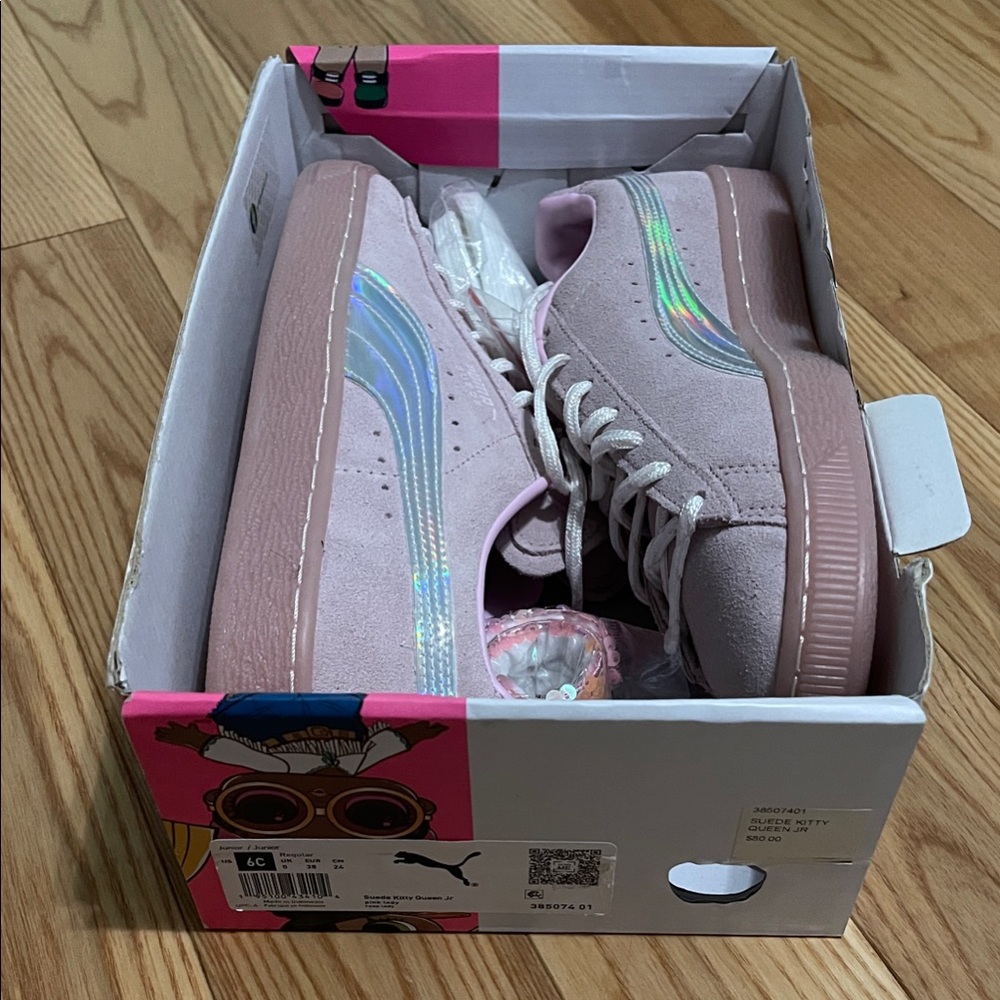 Puma Light Pink Sneakers with Iridescent Accents